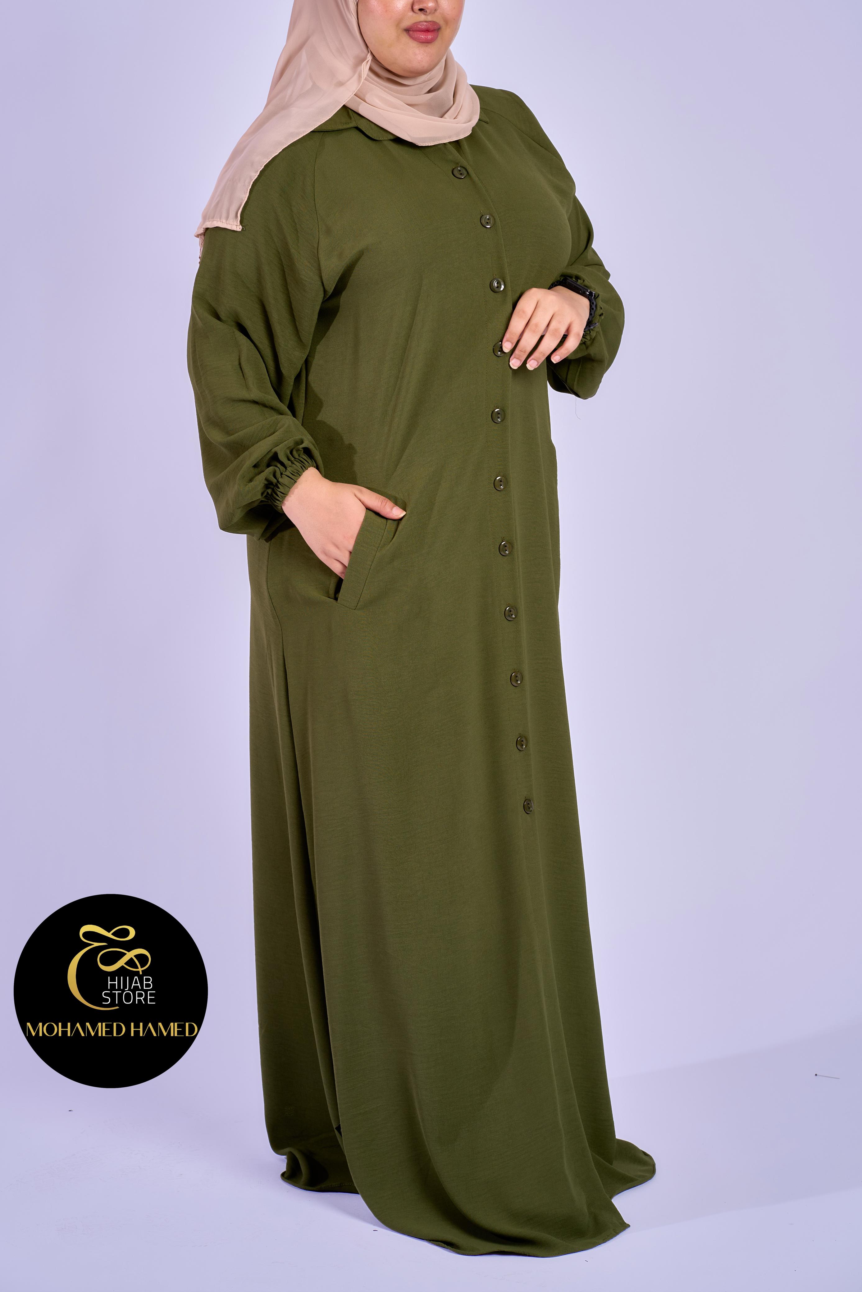 Robe Berry Longue – Tissu Turc CY à Boutons