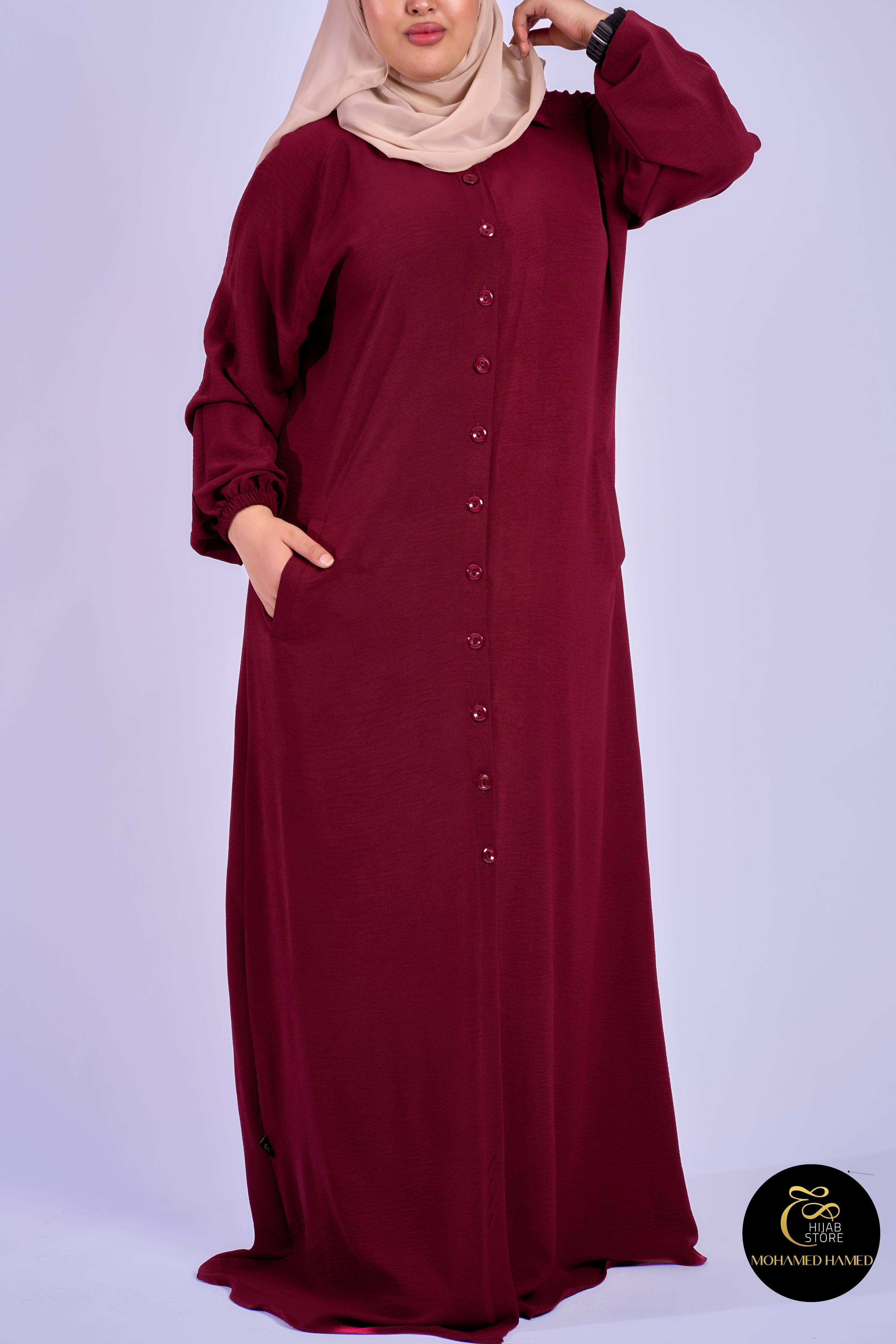 Robe Berry Longue – Tissu Turc CY à Boutons