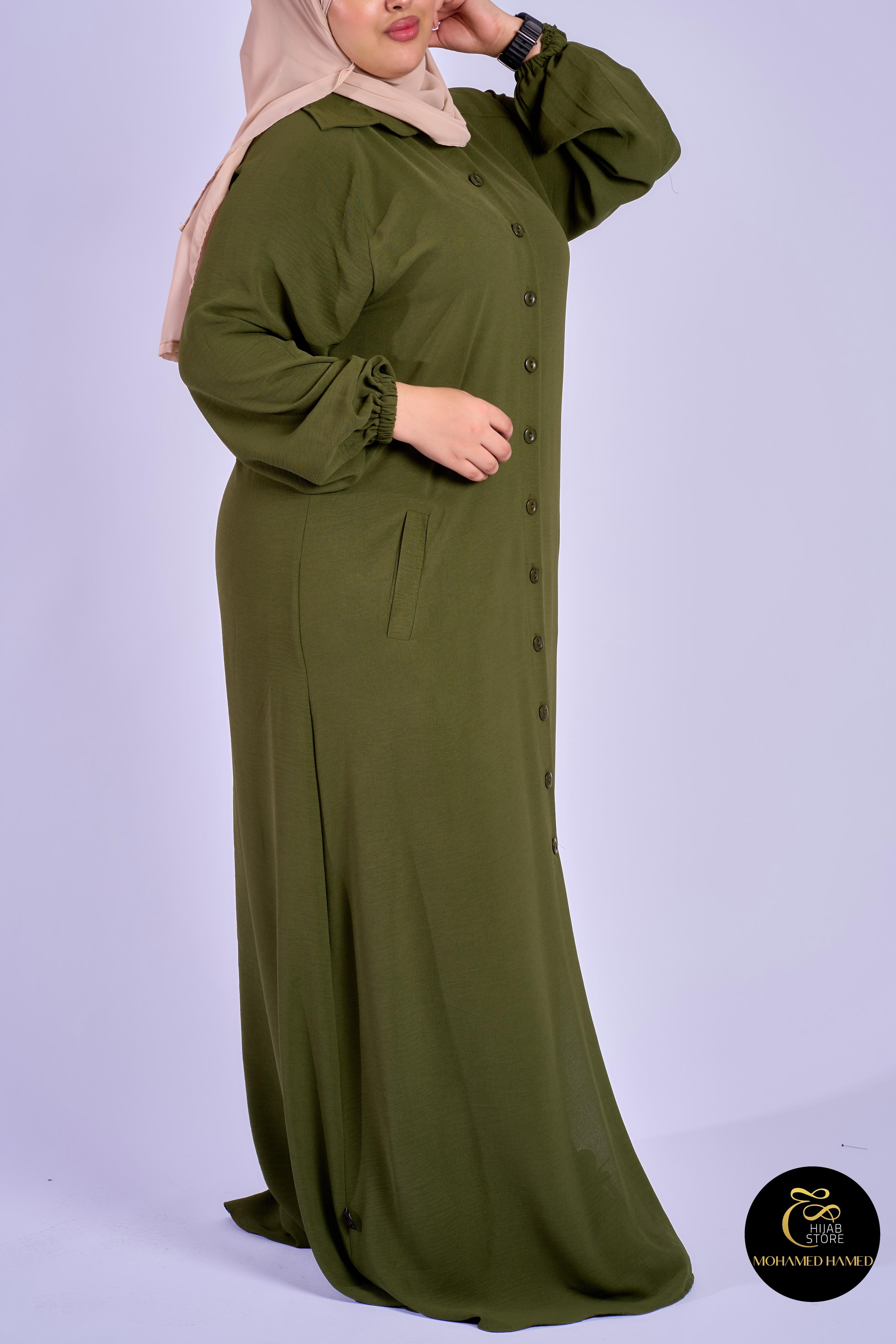 Robe Berry Longue – Tissu Turc CY à Boutons