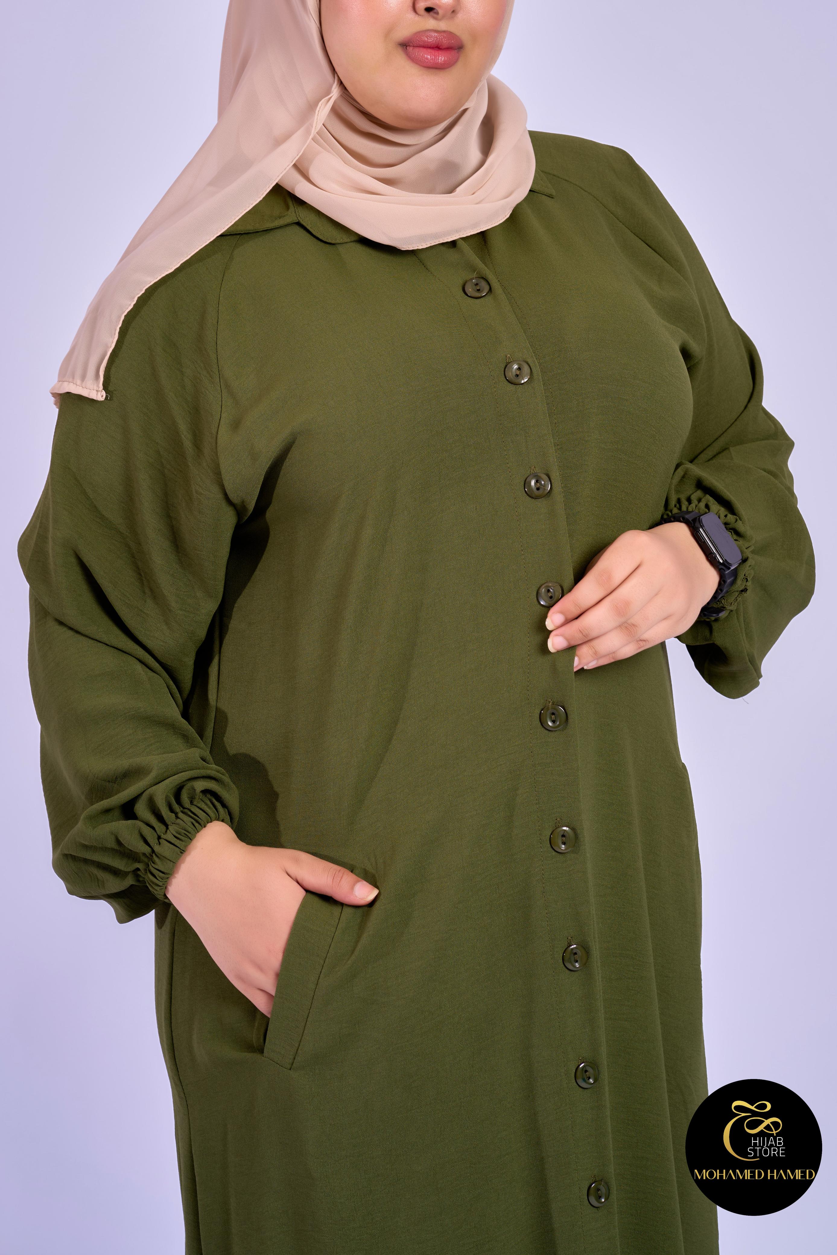 Robe Berry Longue – Tissu Turc CY à Boutons