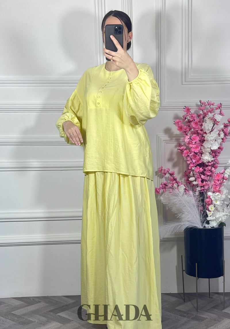 Ensemble avec jupe - Jaune