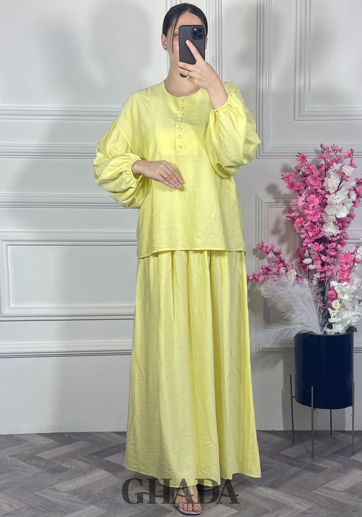 Ensemble avec jupe - Jaune
