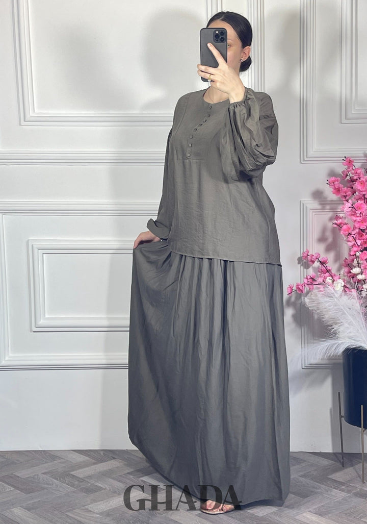 Ensemble avec jupe - Vert kaki