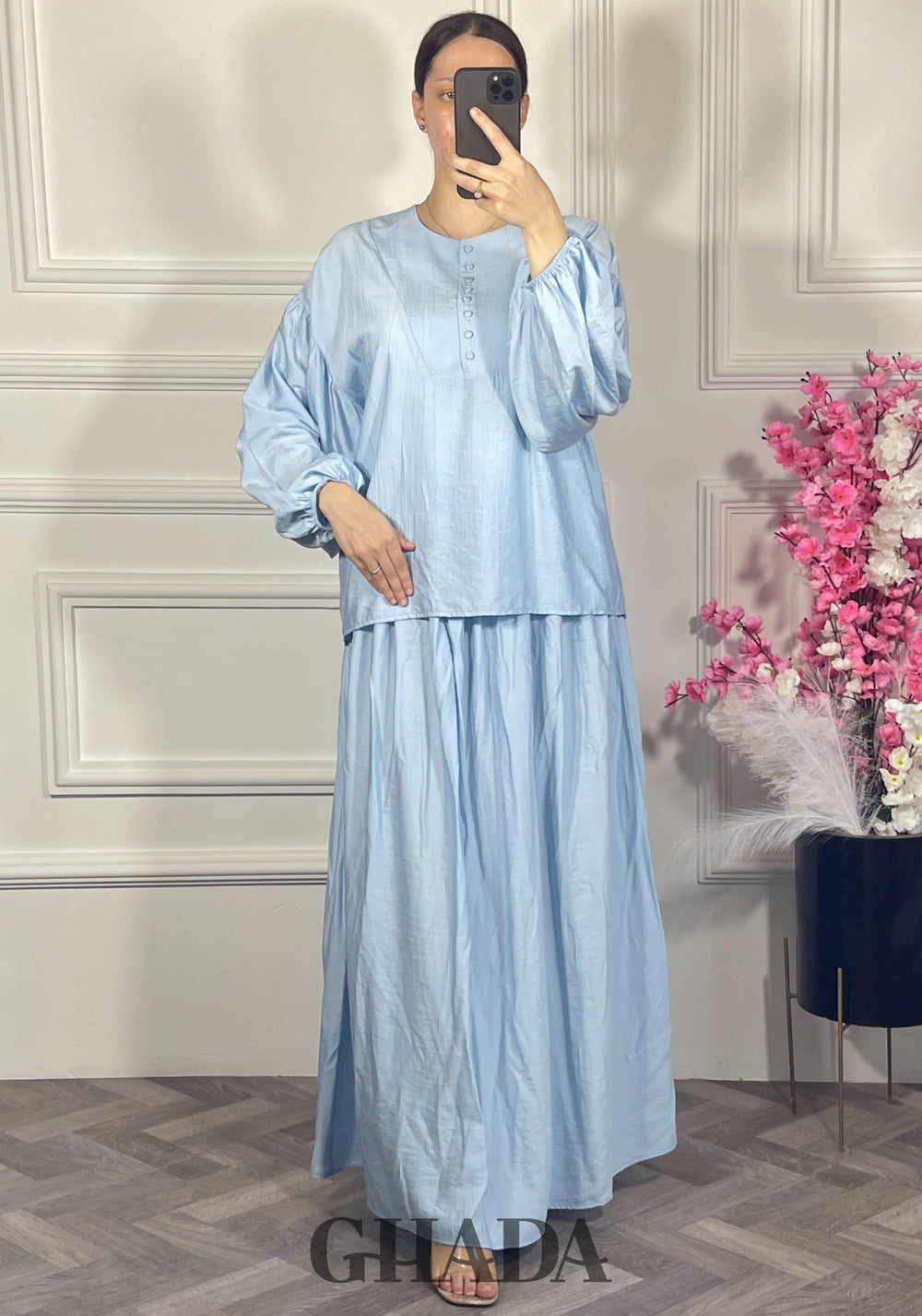 Ensemble avec jupe - Bleu ciel