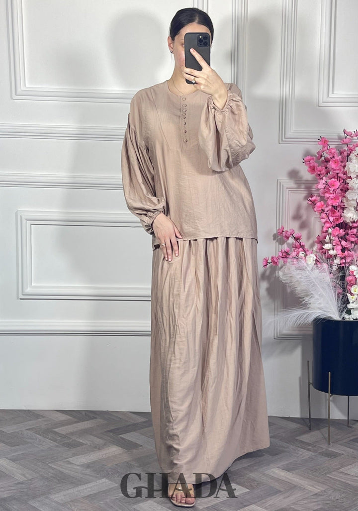 Ensemble avec jupe - Beige