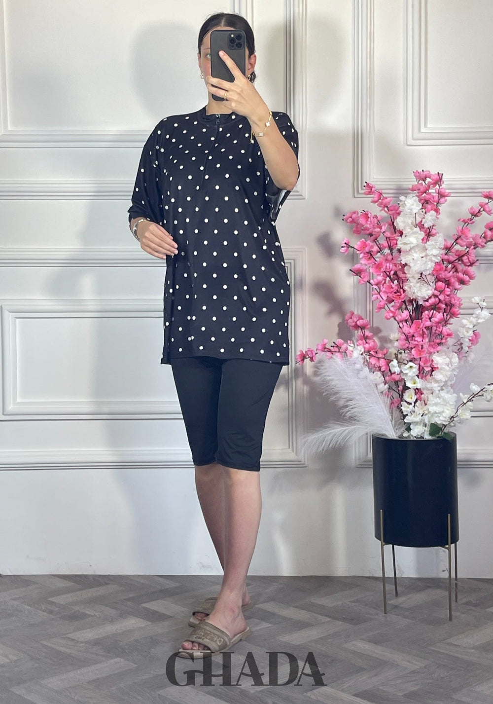 Maillot de bain burkini short - Polka dot