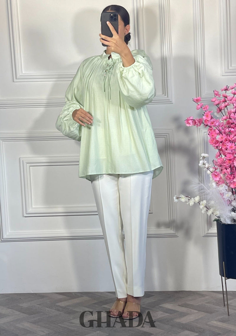 Chemise fluide - Vert eau