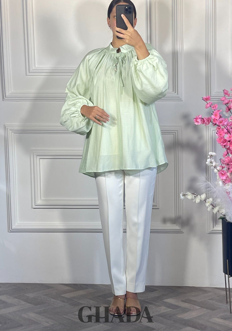 Chemise fluide - Vert eau