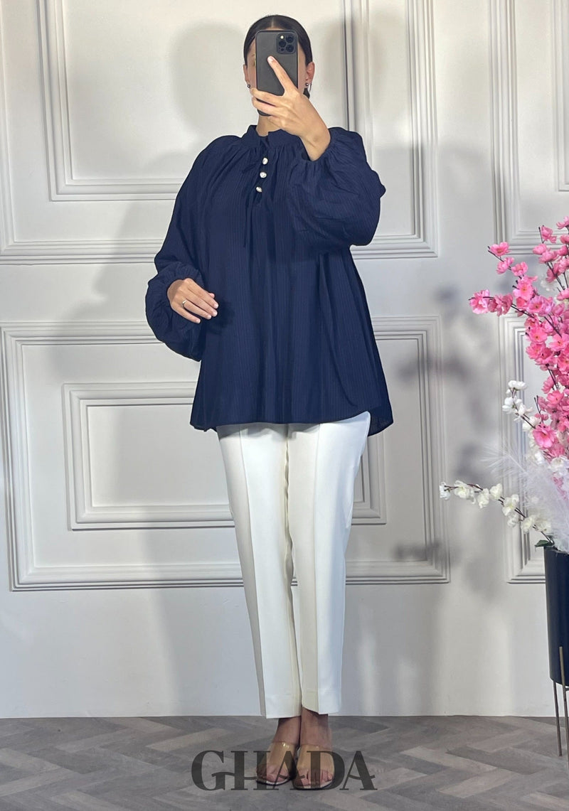 Chemise fluide - Bleu marine