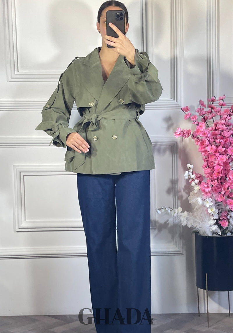 Trench-coat court - Vert Kaki