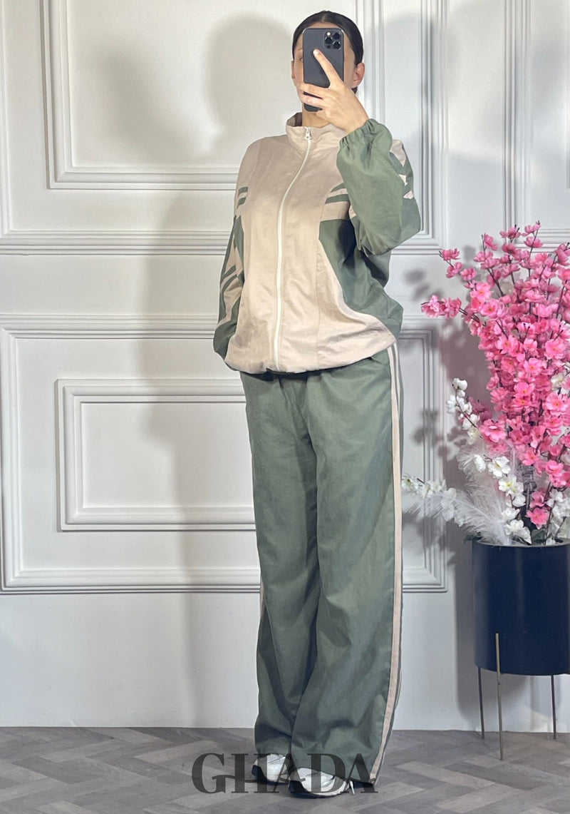 Ensemble survêtement oversize - Vert olive