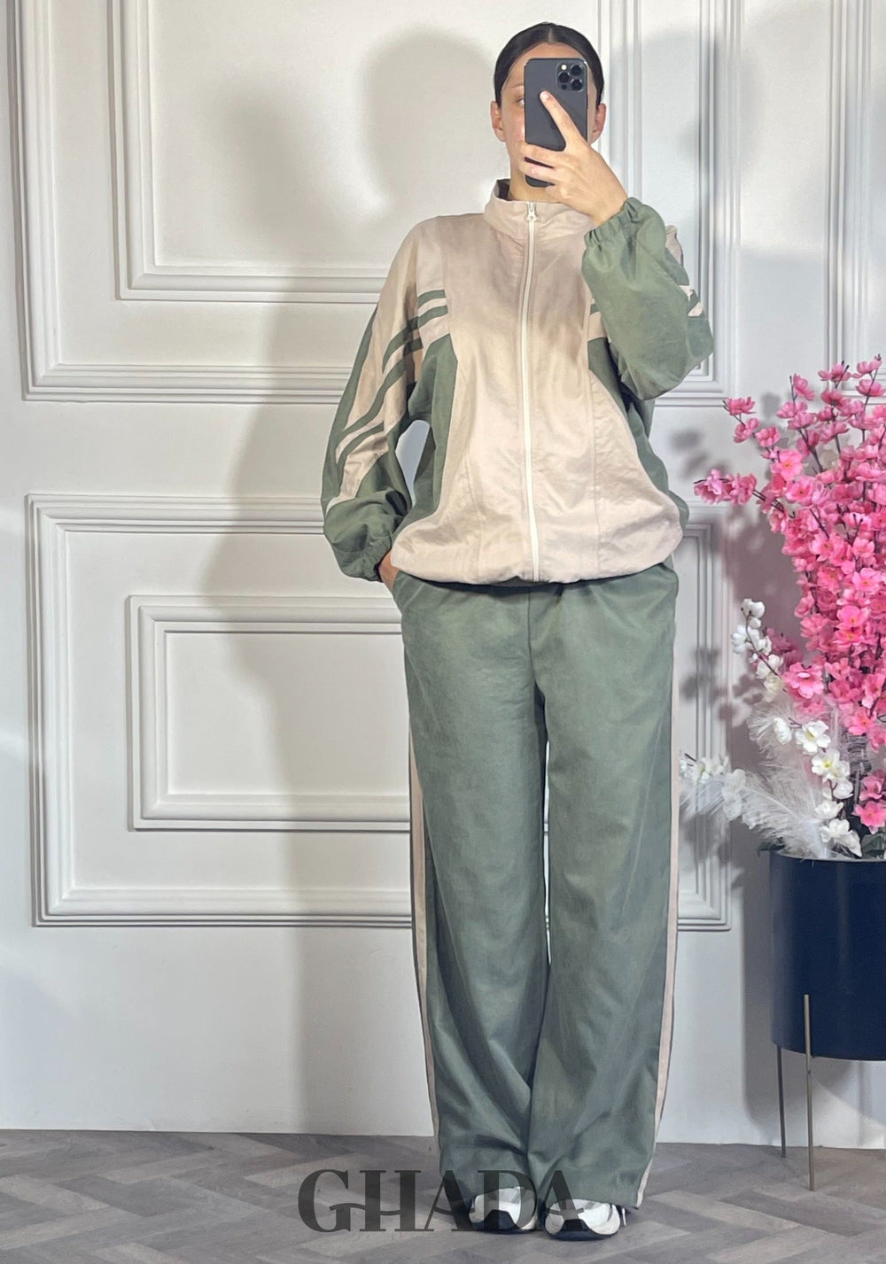 Ensemble survêtement oversize - Vert olive