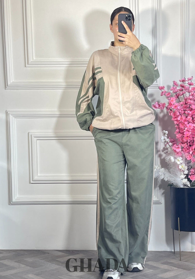 Ensemble survêtement oversize - Vert olive