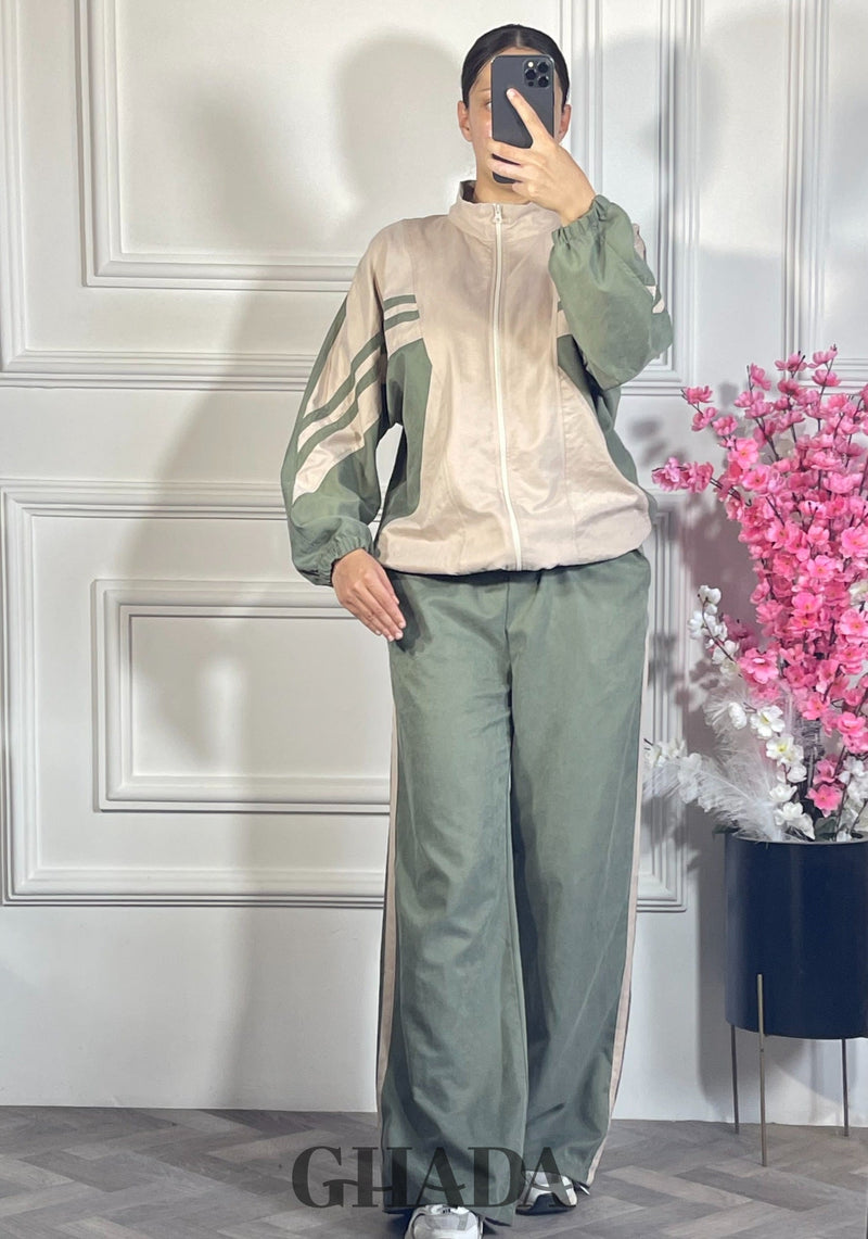 Ensemble survêtement oversize - Vert olive