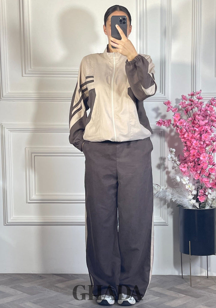 Ensemble survêtement oversize - Marron