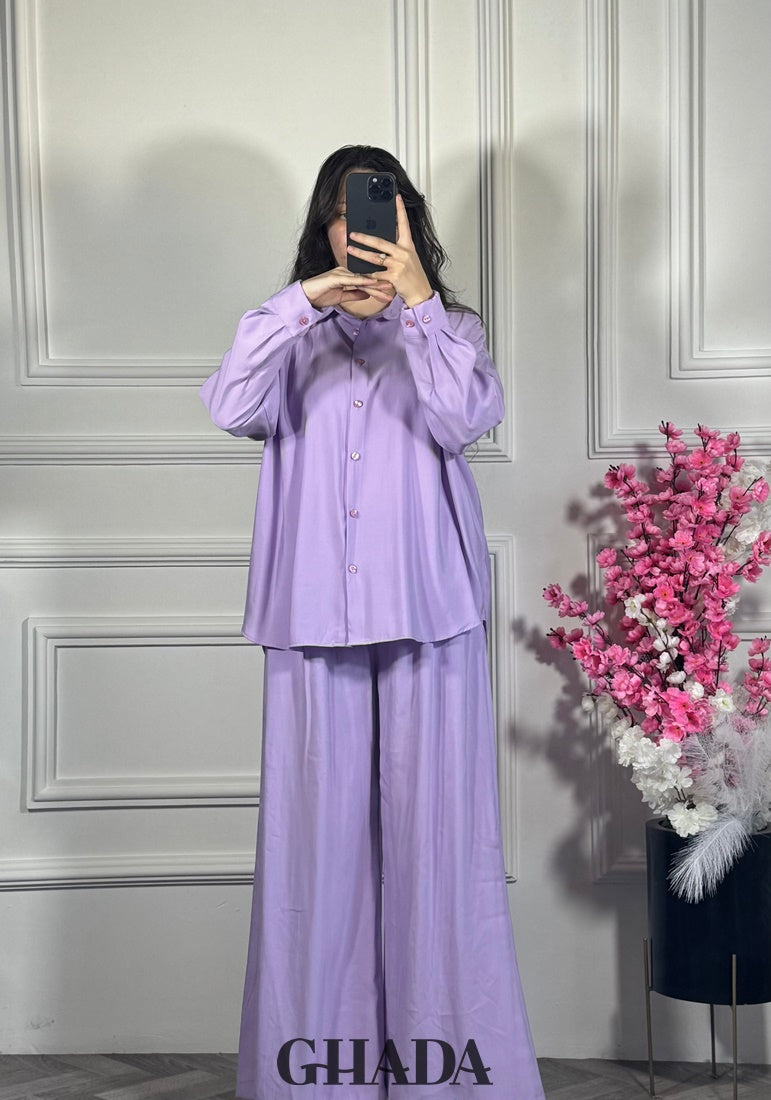 Ensemble avec pantalon en mauve