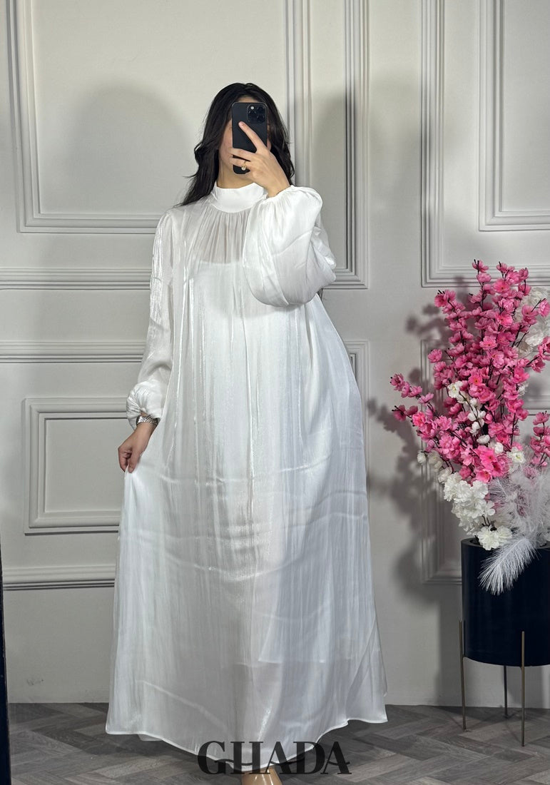 Robe longue en blanc