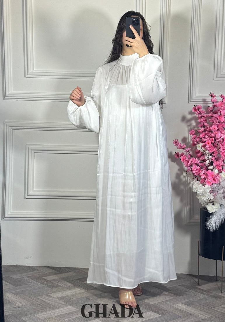 Robe longue en blanc