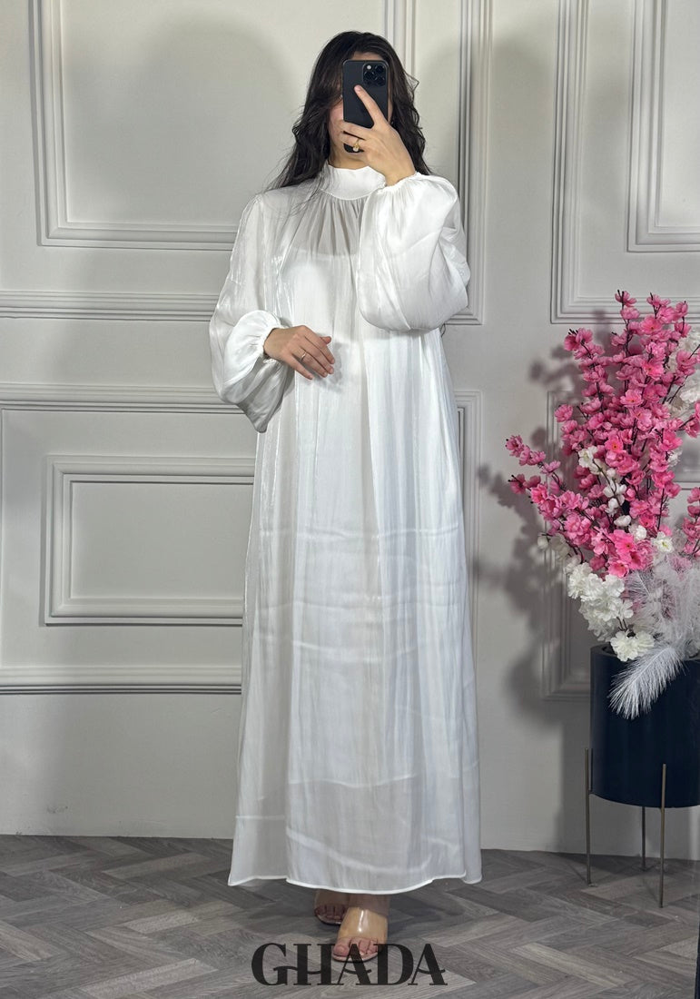 Robe longue en blanc