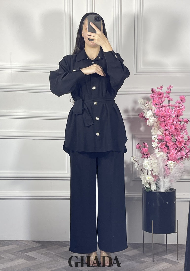Ensemble avec pantalon en noir