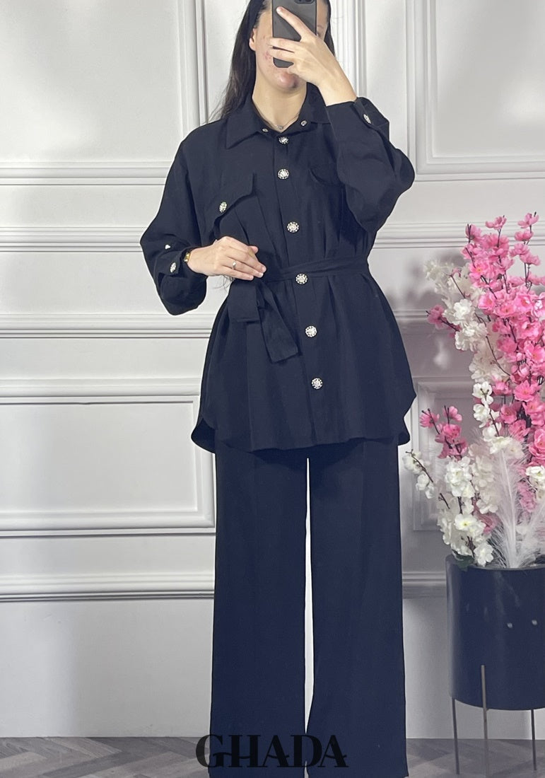 Ensemble avec pantalon en noir