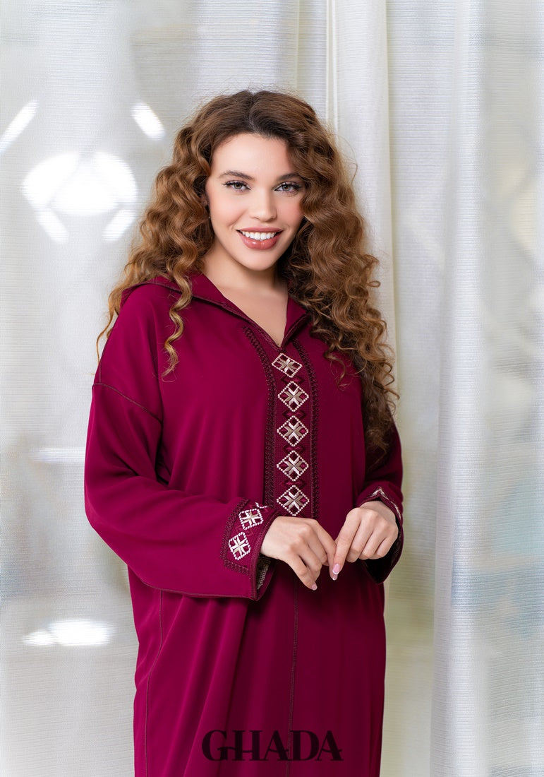 Djellaba en Broderie - Façon Maalem