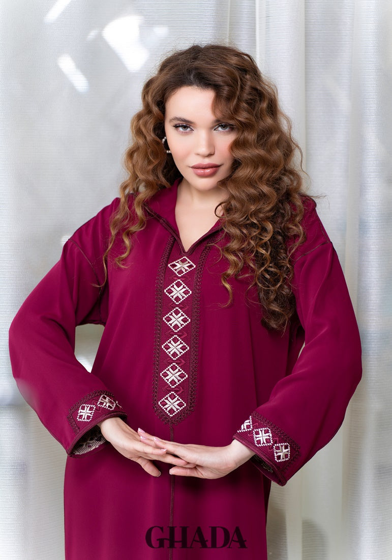 Djellaba en Broderie - Façon Maalem