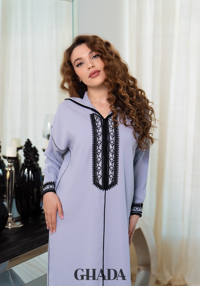 Djellaba en Broderie - Façon Maalem