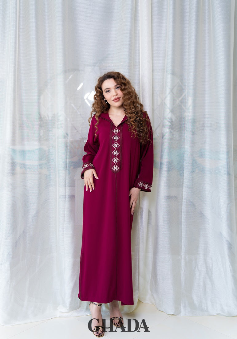 Djellaba en Broderie - Façon Maalem