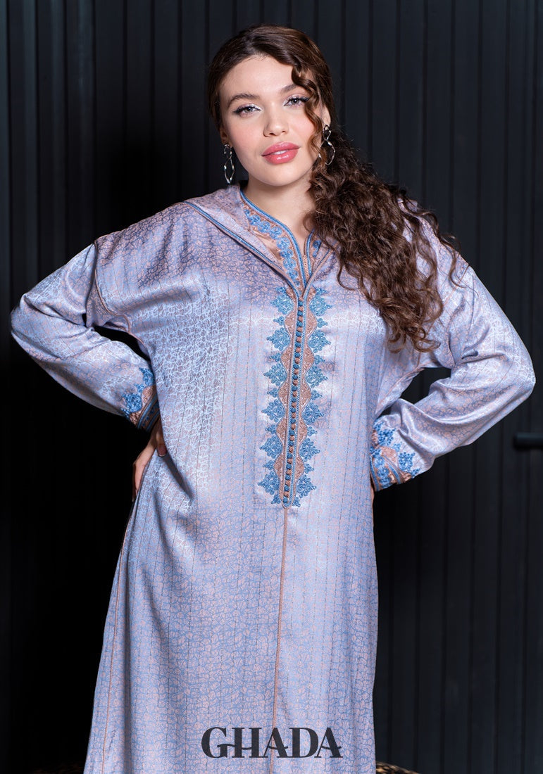Djellaba deux pièces en Kamkha