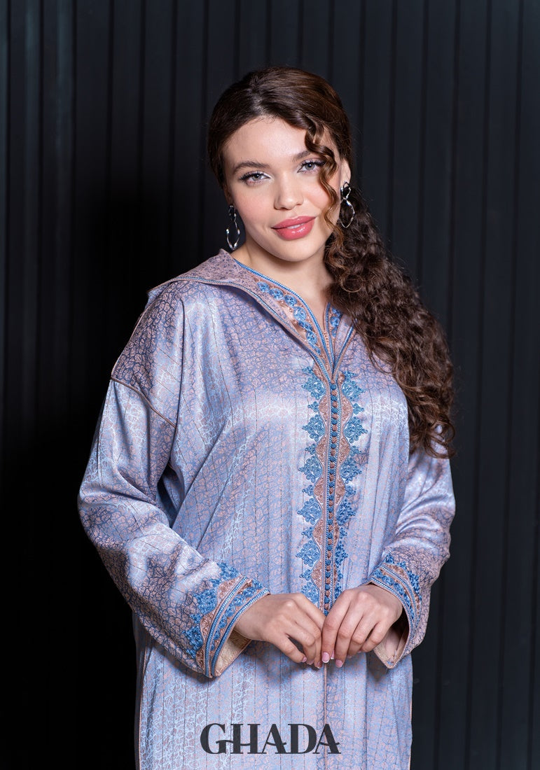 Djellaba deux pièces en Kamkha