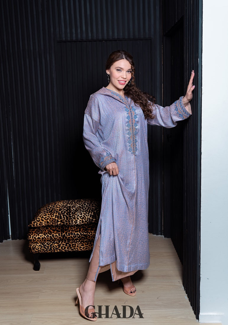 Djellaba deux pièces en Kamkha