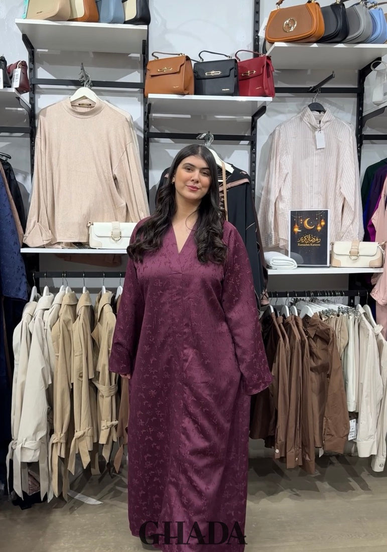 Abaya brocard avec ceinture