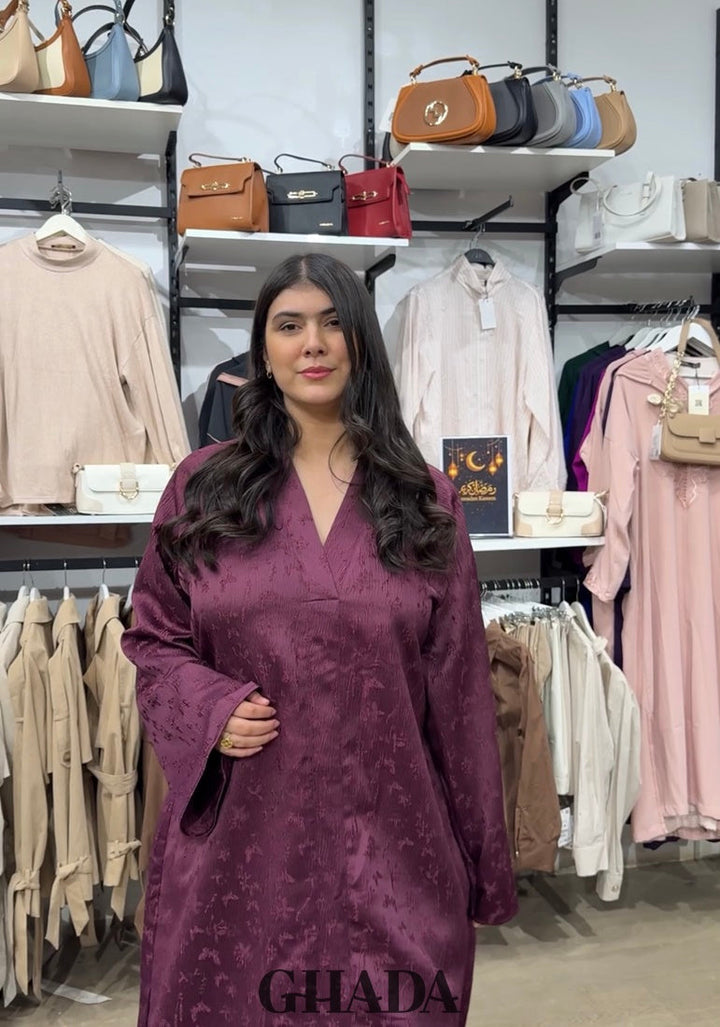 Abaya brocard avec ceinture