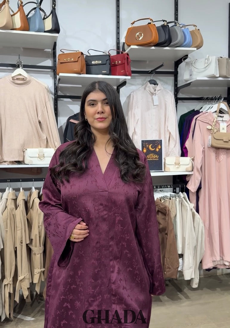 Abaya brocard avec ceinture