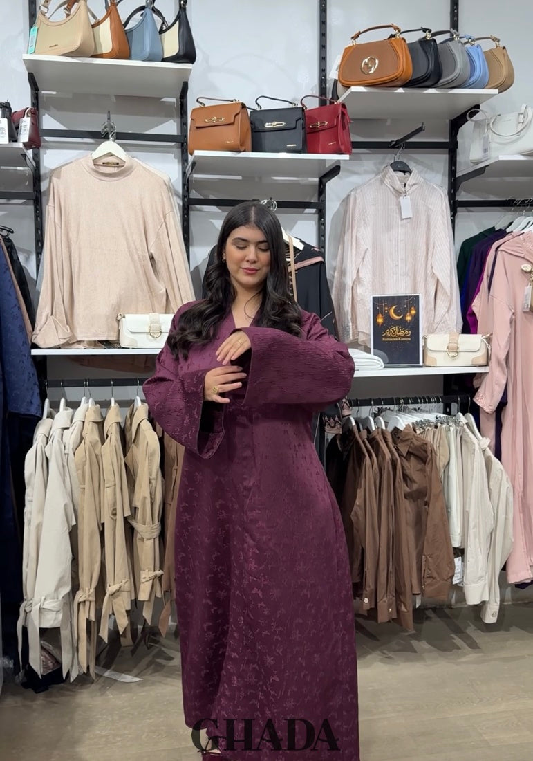 Abaya brocard avec ceinture