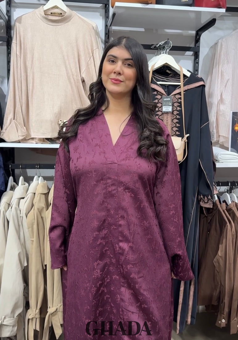 Abaya brocard avec ceinture