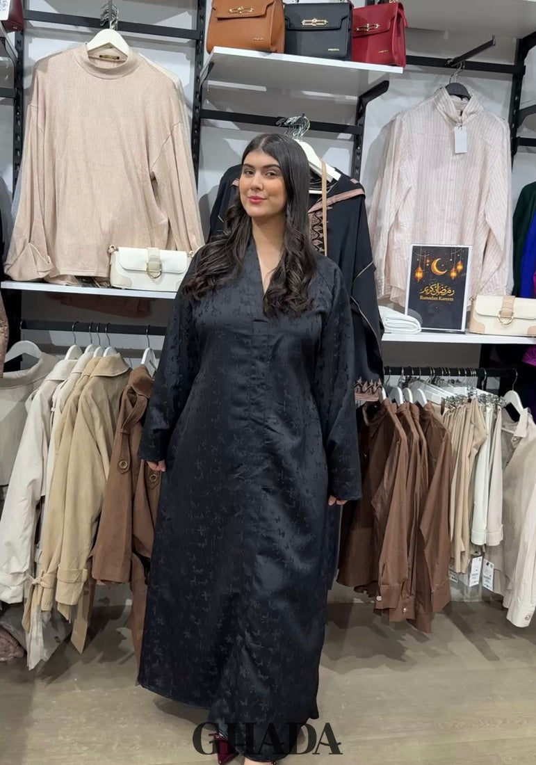 Abaya brocard avec ceinture