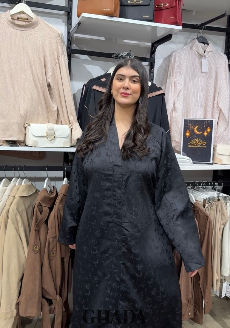 Abaya brocard avec ceinture