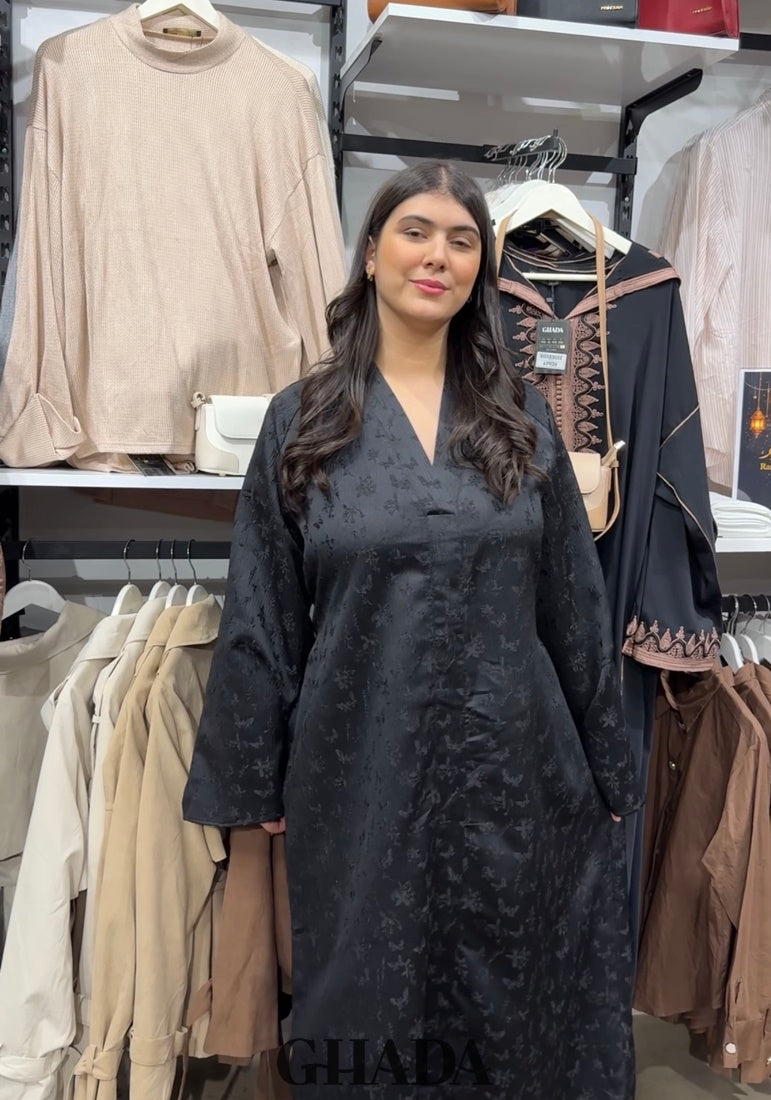 Abaya brocard avec ceinture