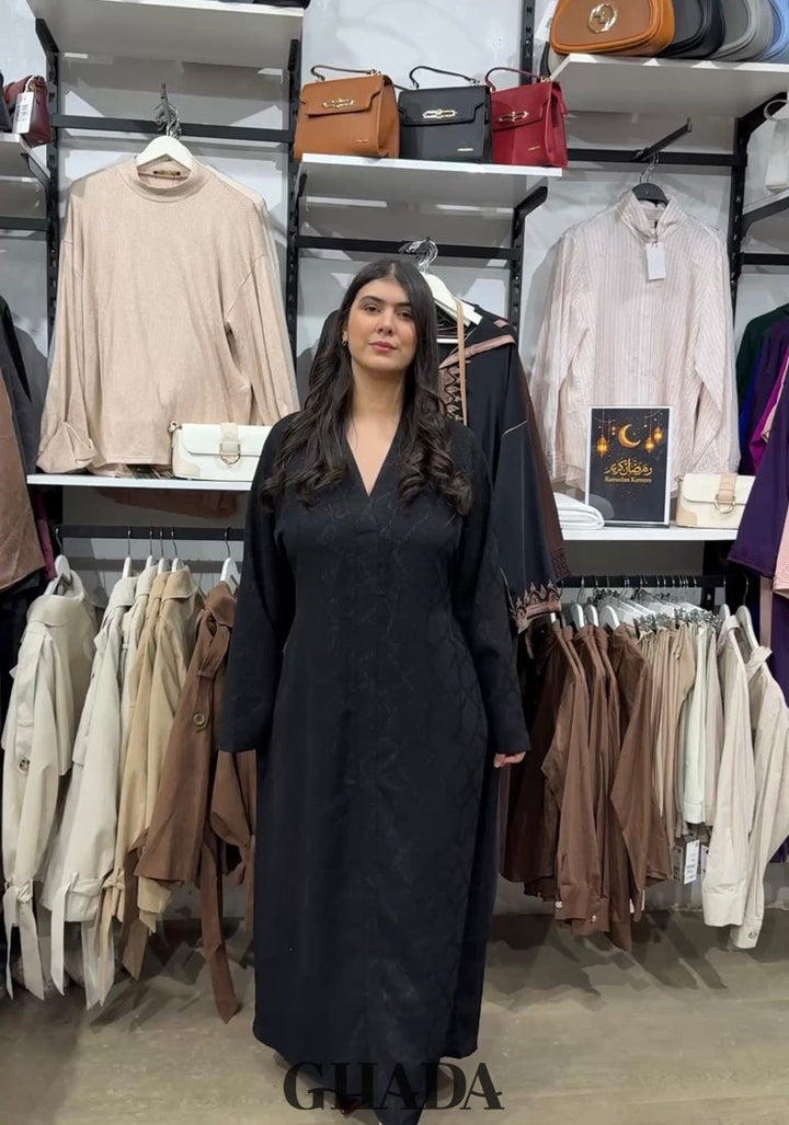 Abaya brocard avec ceinture