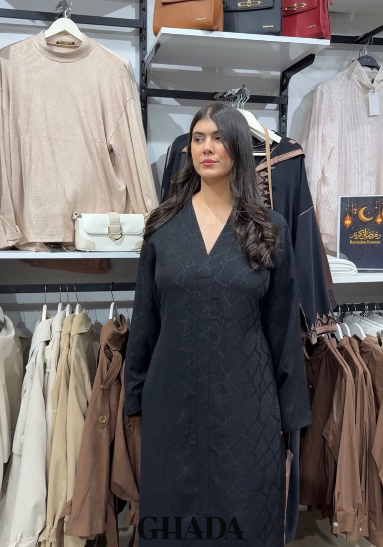 Abaya brocard avec ceinture