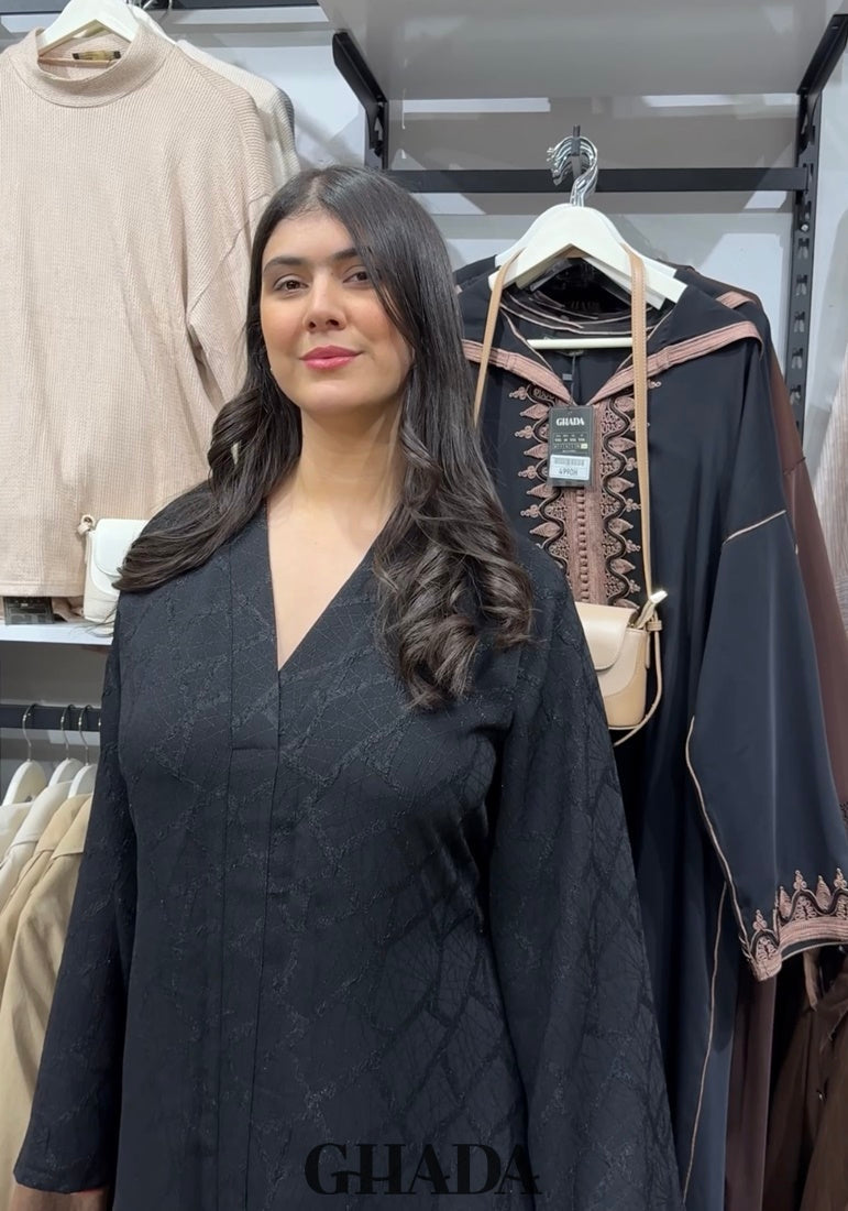 Abaya brocard avec ceinture