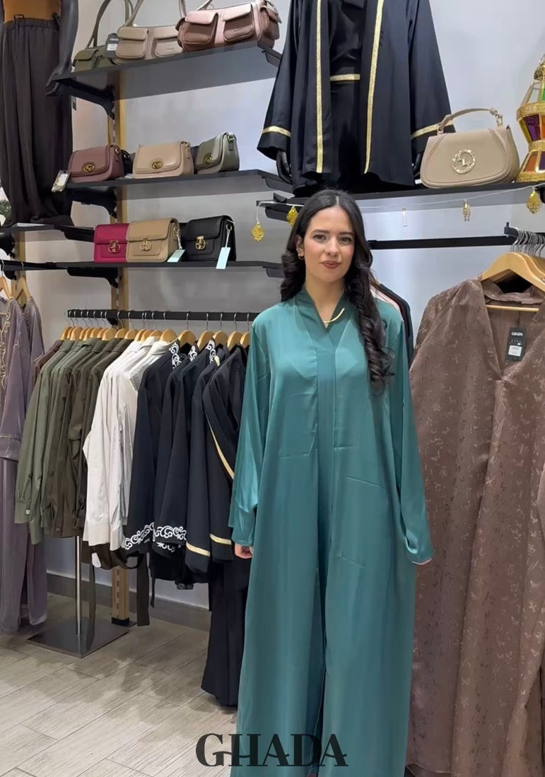 Abaya longue verte