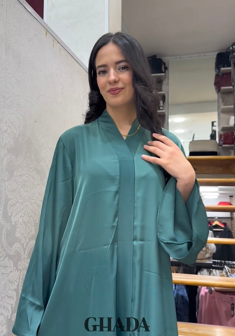 Abaya longue verte