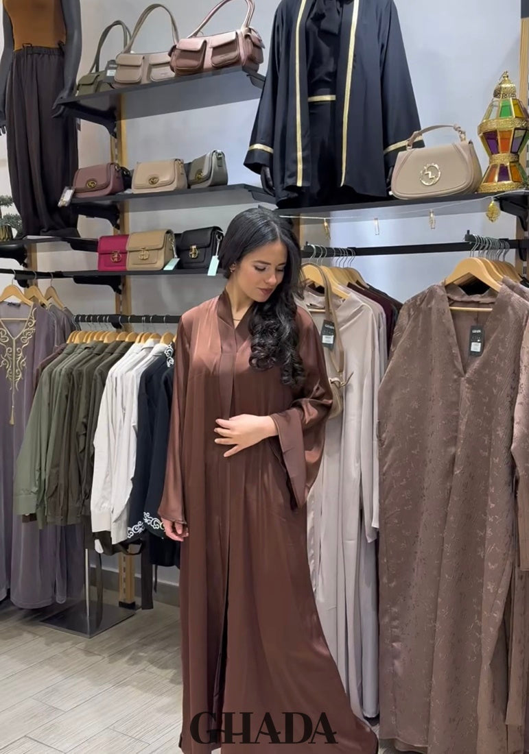 Abaya longue marron