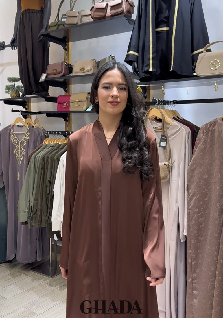 Abaya longue marron