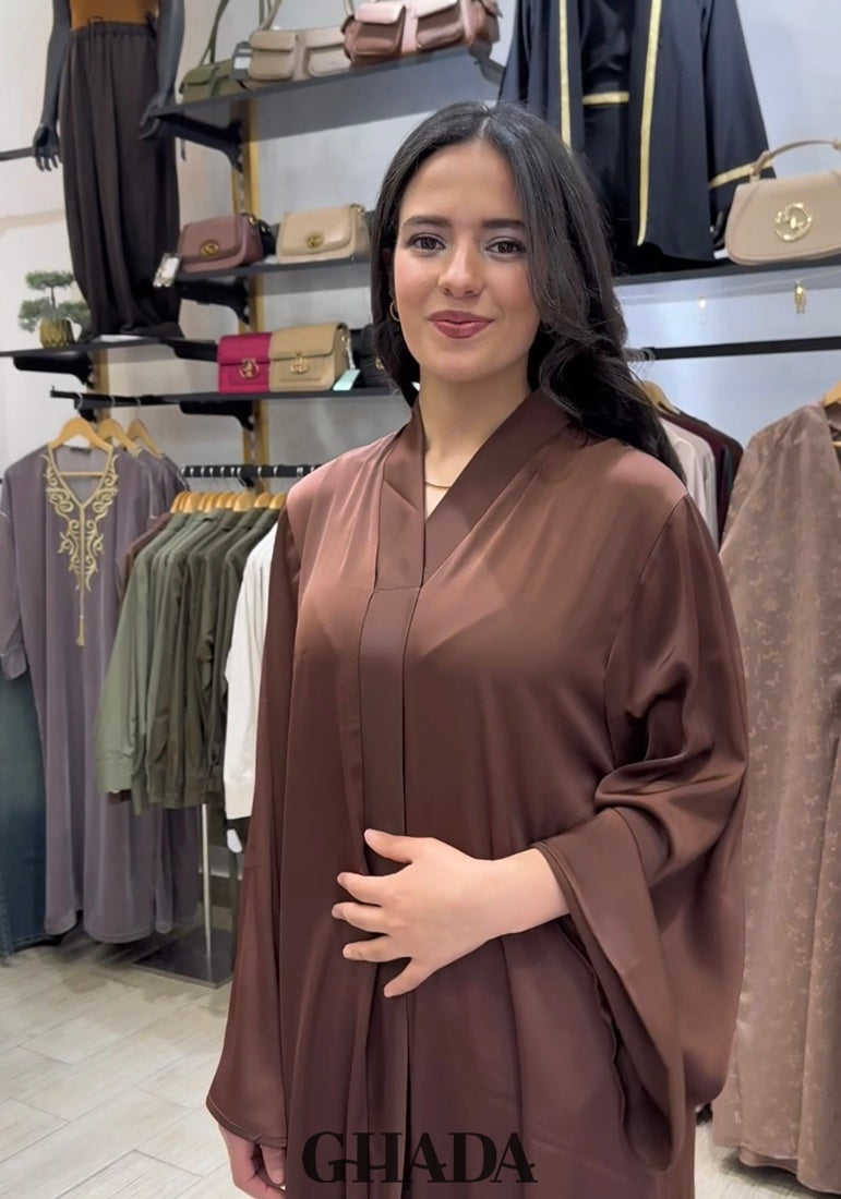 Abaya longue marron