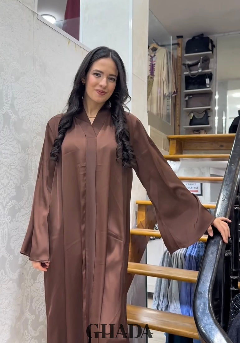 Abaya longue marron