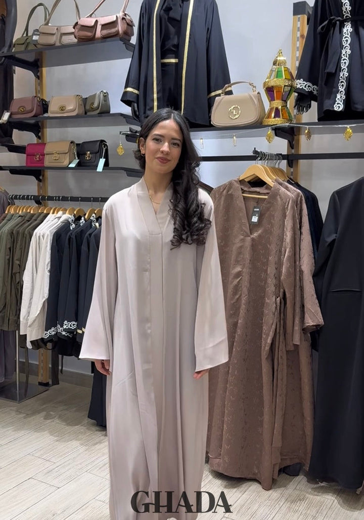 Abaya longue beige